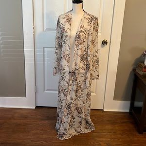 Floor length kimono